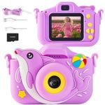 Kids Camera for Girls with 32GB SD Card,Dual Lens Digital Camera for Kids,1080P HD Toddler Video Selfie Camera, Birthday Christmas Toy Gifts for 3-10 Years Old Girls Boys