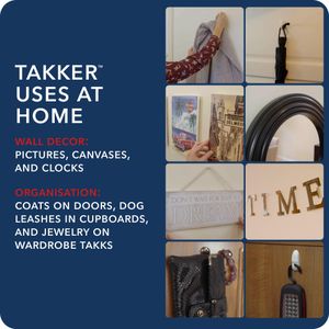 Takker Picture Hanging Tool Kit – Easy Wall Mounting Set