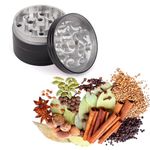 Metal Herb Storage Grinder Crusher with Honey Dust Filter Compact Weed Crusher for Grinding Herbs and Spices 4 Parts | Pack of 1 |