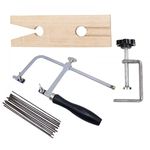 3 in 1 Professional Jeweler's Saw Set Saw Frame 144 Blades Wooden Pin Clamp Wood Metal