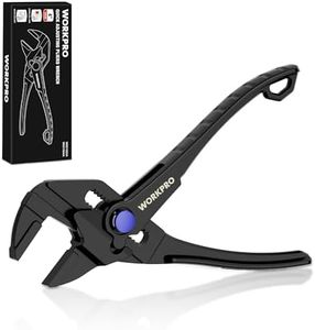 WORKPRO Mini Pliers Wrench, 4-Inch Smooth Jaw Pliers, High-Toughness Alloy Steel Adjustable Wrench Pliers with Smooth Parallel Jaws, Anti-Rust Coating, EDC Pliers for Tight Spaces & Versatile Use