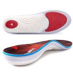 VALSOLE Orthotic Insole for Men Women,Plantar Fasciitis Arch Support Insole,for Flat Feet,Metatarsalgia,Heel Pain,Shock Absorption Comfortable Inserts (Dark Red, UK-6-25.3cm(10in))
