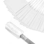 100 Pack Marking Flags, White Marker Flags | 38 x 10 x 13 cm, Lawn Flags, Landscape Flgs, Marker Flags for Lawn, Survey Flags, Irrigation Flags, Match with for Distance Measuring Wheel