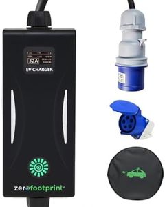 ZFP ZeroFootprint 7.4 kW Portable Charger for EV Cars | Charger + Bag + 32A Socket | Single Phase | Display Screen | IP67 | Adjustable Current | All Safety Protections | Upto 5 Years Warranty*