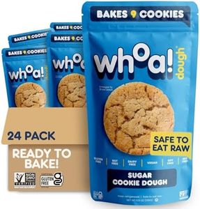 Whoa Dough Ready to Bake Cookie Dough Sugar Cookie – Certified Non-GMO, Kosher, Gluten Free – Plant-Based Snack Dough Made with Real Ingredients – 24 Pack