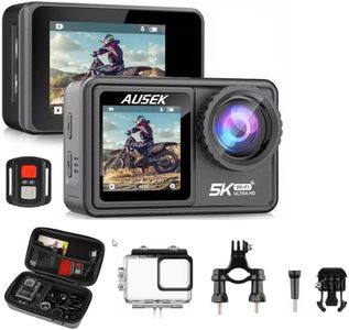 AUSEK 5K/30FPS 48MP Ultra HD 40M Underwater Action Camera (Sports Camcorder) with Fittings and Remote Control