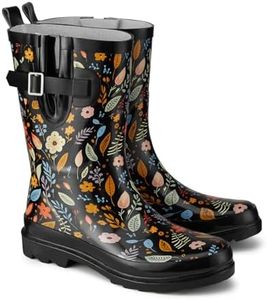 HISEA Rubber Rain Boots for Women Waterproof Garden Boots Wellies Mud Boots