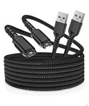 RUXELY Charger Cable for Garmin Watch 1.2M 2Pack,Nylon Charging Power Cord Lead for Fenix 5S 5X 6 6S 6X 7 7S 7,Tactix 7 Pro,Approach S40 S60 S70,Vivoactive 5,Quatix 5 6 6x,Venu 2 3/3S,Epix Pro Gen 2