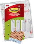 Command Sawtooth Picture Hangers, Damage Free Hanging Frame Hangers, No Tools Wall Hooks for Hanging Sawtooth Frames in Living Spaces, 4 White Picture Frame Hangers and 8 Command Strips