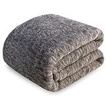 SOCHOW Sherpa Fleece Throw Blanket, All Seasons Lightweight Fuzzy Warm Super Soft Plush Blanket for Bed, Sofa and Couch, 150cm×200cm, Deep Grey