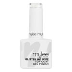 Mylee Gel Nail Polish Glitter No Wipe Top Coat 10ml - UV/LED Soak-Off Nail Art Manicure Pedicure for Professional & Home Use, Long Lasting & Easy to Apply, Vegan & Cruelty Free