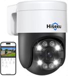 Hiseeu 【Auto Tracking +2-Way Audio】 5MP PoE Security Camera Outdoor,CCTV Home Security Cameras,PTZ 300°Pan 90 Tilt Digital Zoom,Spotlight Alarm, Human Tracking, No Monthly Fee