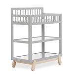 Dream On Me Hygge Changing Table in Pebble Grey Oak, Greenguard Gold & JPMA Certified, Comes with Safety Belts & 1” Changing Pad, Easy to Clean, Safe Wooden Furniture