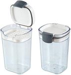 Progressive International PKS-410 Prepworks ProKeeper Seasoning Keeper Spice Airtight Food Storage Containers, Clear (2 Pack)