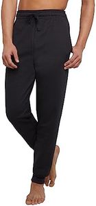 Hanes Mens Jogger with Pockets Sweatpants, Black, Large US