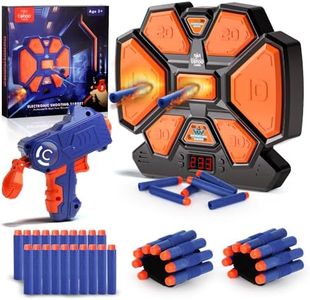 Lehoo Castle Cible pour Nerf, Cible numérique avec lumière, Sons et flèches en Mousse, Cadeau pour Les garçons 6 7 8 9 10 Ans(Noir)