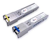 Elfcam® - 1-Piar 1.25G SFP Module Single Mode with The Fiber Optic Port SC/UPC OS2 SM, DDM 10km