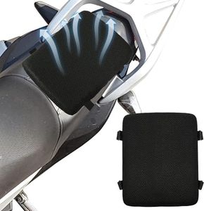 Sagreeny Coussin de siège de Moto en Gel 3D alvéolé pour Moto, Coussin d'assise Respirant Absorbant Les Chocs pour de Longs trajets Confortables