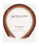 Heliums Thin Headbands - 8mm Stylish Hairbands for Women and Girls, 4 Count, Blends with Hair Color (Auburn. Dark Blonde, Ginger)