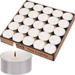 Pristar Tealight Candles - 4 Hour Burning time | Unscented Candles for Diwali, Christmas, Home Decor,100% Pure Wax (White, Set of 50)