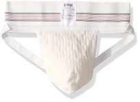 GYM mens 3" Wide Band Classic Athletic Supporter, White, Large