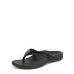Vionic Islander Toepost Women Leather & Textile Black Slipper (279-173440)