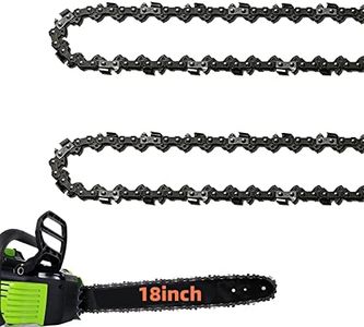 2 Pack 18 Inch Chainsaw Chain 62 Drive Links .050" Gauge, 3/8" Pitch, 18" Replacement Chain Low-Kickback Chainsaw Chains Compatible with Husqvarna, Echo, Poulan, Craftsman and more