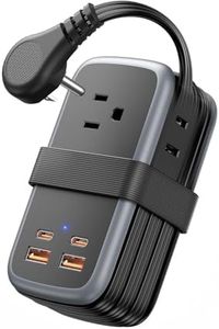 NTONPOWER GAN Ultra 65W USB Charging Station, 7 in 1 Travel Power Strip with 3 Outlets 4 USB (2 USB C), Extension Cord 4ft, Cruise Power Strip Fast Charging Compatible with MacBook, iPhone