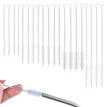 20PCS Bottle Cleaning Brushes Set, 5 Sizes Reusable Nylon Straw Cleaner Pipe Brushes Tool Kit for Washing Narrow Neck Water Bottle Tube Kettle Teapot Spout Cleaning (White)