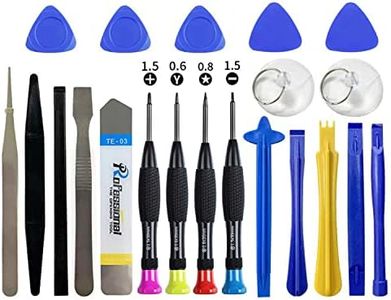 21-Piece Set Opening Pry Tool Screwdriver Set Multiple Functions Repair Tool Kit with Phillips Pentalobe Flat Triangle Head Suitable for Repairing iPhones iPad Laptop