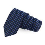 PELUCHE Wave Off Black Colored Microfiber Necktie For Men