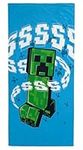 Jay Franco Minecraft Towel with Creeper - For Bath, Beach, & Pool - 100% Cotton, 71cm x 147cm