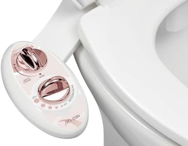 LUXE Bidet NEO 120 - Self-Cleaning Nozzle, Fresh Water Non-Electric Bidet Attachment for Toilet Seat, Adjustable Water Pressure, Rear Wash (Rose Gold)