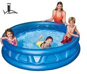 Kreative Marche® Swimming Pool Inflatable Bath Tubs for Adults Spa Swimming Bath Tub with Pump 6.5 Feet Blue (with Manual Pump)