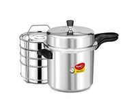 KenBerry Pigeon Deluxe 12 L Cooker With Suitable Stainless Steel Cooker Separator Pressure Cooker (Aluminium Cooker, 12 liter)