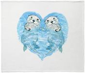 CafePress Sea Otters Holding Hands Throw Blanket Soft Plush Throw Blanket 60" x 50"