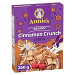 ANNIE'S Cinnamon Toast Crunch Cereal, No Artificial Flavours, No Synthetic Colours, Organic, Whole Grains, Cinnamon, 260 Grams Package of Cereal