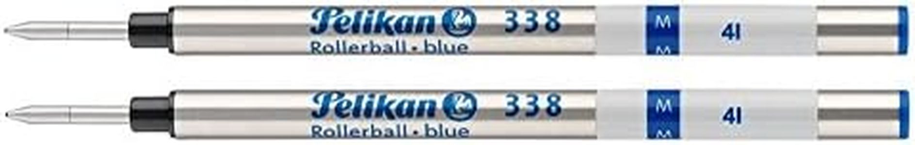 Pelikan 338 Medium Rollerball Refill - Blue (Pack of 2)