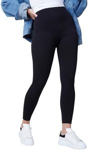 SPANX Seamless Leggings - Athletic Wear for Women - Core Control for Shaping - Natural Waist Fit - Soft Nylon-Elastane Blend - Very Black - 1X