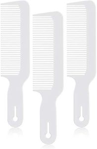 Boao 3 Pack Barber Combs Clipper Comb Flat Top Clipper Combs (White, Black, Red) - Hair Cutting Combs for Clipper-cuts and Flattops, Lightweight and Durable