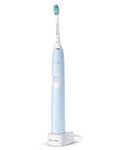 Philips Sonicare ProtectiveClean 4300 Electric Toothbrush, Sonic Toothbrush with Two Intensity Levels, Pressure Sensor and Timer, Light Blue, Model HX6803/04