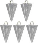 BLUEWING 1lb Box Pyramid Fishing Sinker Weights Lead Weight Saltwalter Fishing Weights for Surf Fishing, 8oz 2 Pack