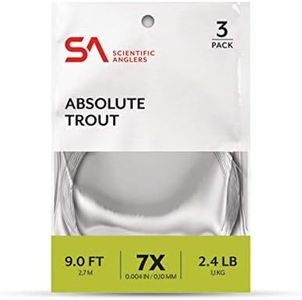 Scientific Anglers SA Absolute Trout Leader, 9ft, 5X - 6PK