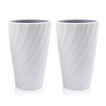 2Pack Unbreakable Toothbrush Cup Bathroom Tumbler, Soft and Durable, Bathroom Cup Toothbrush Tumbler Toothbrush Holder (White)