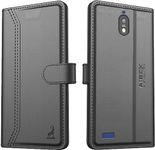 AIBEX ® Jio Phone Next Flip Cover Leather Finish | Inside TPU with Card Pockets | Wallet Stand | Complete Protection Flip Case Black