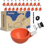 20 Pack Large Automatic Chicken Waterer Cups | Chicken Water Feeder | Poultry Water Feeder Kit | Tee Fittings Poultry Feeder Cups for Chicks, Duck, Turkey, Goose