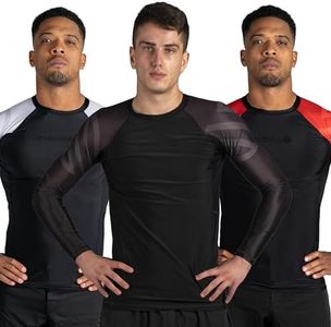 Sanabul Essentials Long Sleeve Compression Shirts for Men | MMA BJJ Athletic Compression Shirt | Men Cross Training Rashguard (X-Large, All Black)