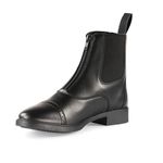 HORZE Wexford Women's Equestrian Synthetic Leather Zip-Up Schooling Paddock Boots, Black, 7