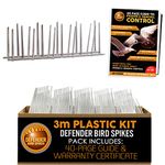 Defender Plastic Bird Spikes Pack | 3 Metre | Pigeon Control Guide | Various Size Packs