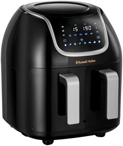 Russell Hobbs Satisfry Snappi Dual Basket Air Fryer, RHAF2729S, Sync Cook Times, 8 Pre-Set Programs, Intuitive Touchscreen, Energy Efficient, Dishwasher Safe